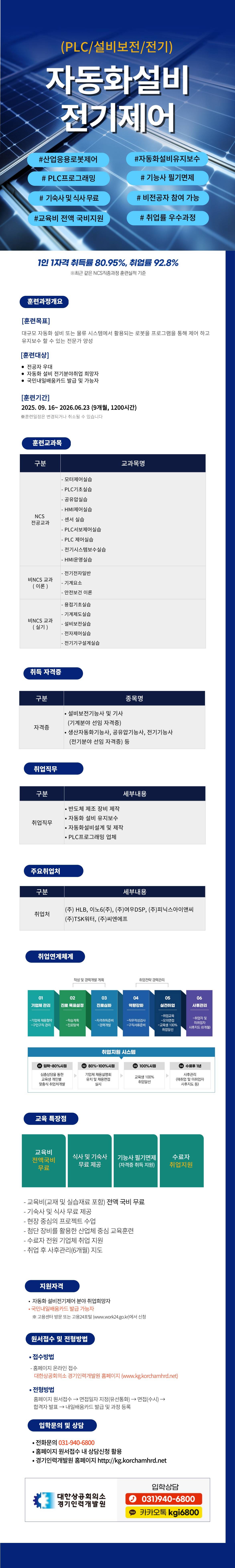 자동화설비전기제어 - PLC·설비보전·전기, 기능사 필기면제