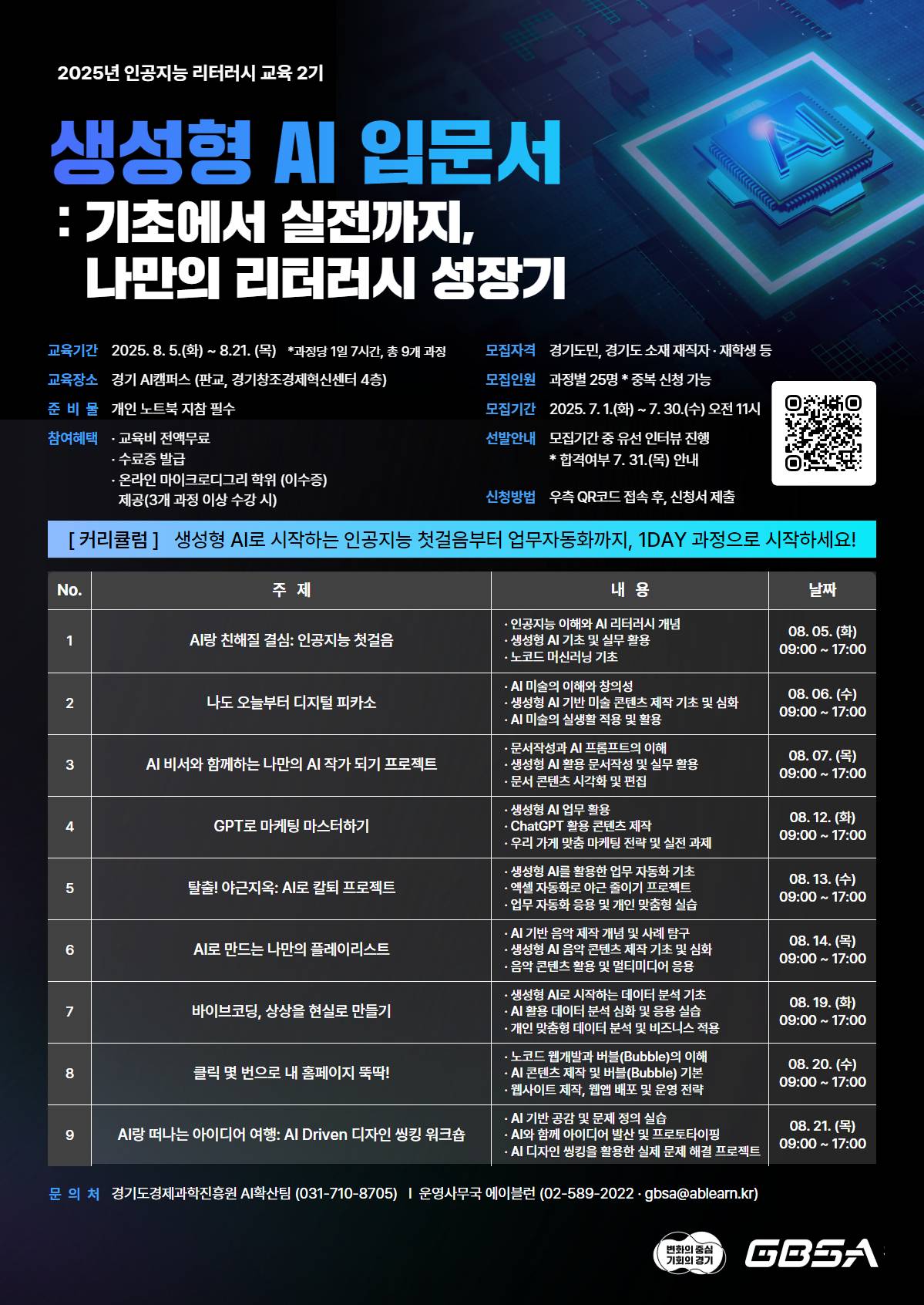 [경기/무료] 생성형 AI의 기초부터 심화까지 한번에 생성형 AI 교육 2기