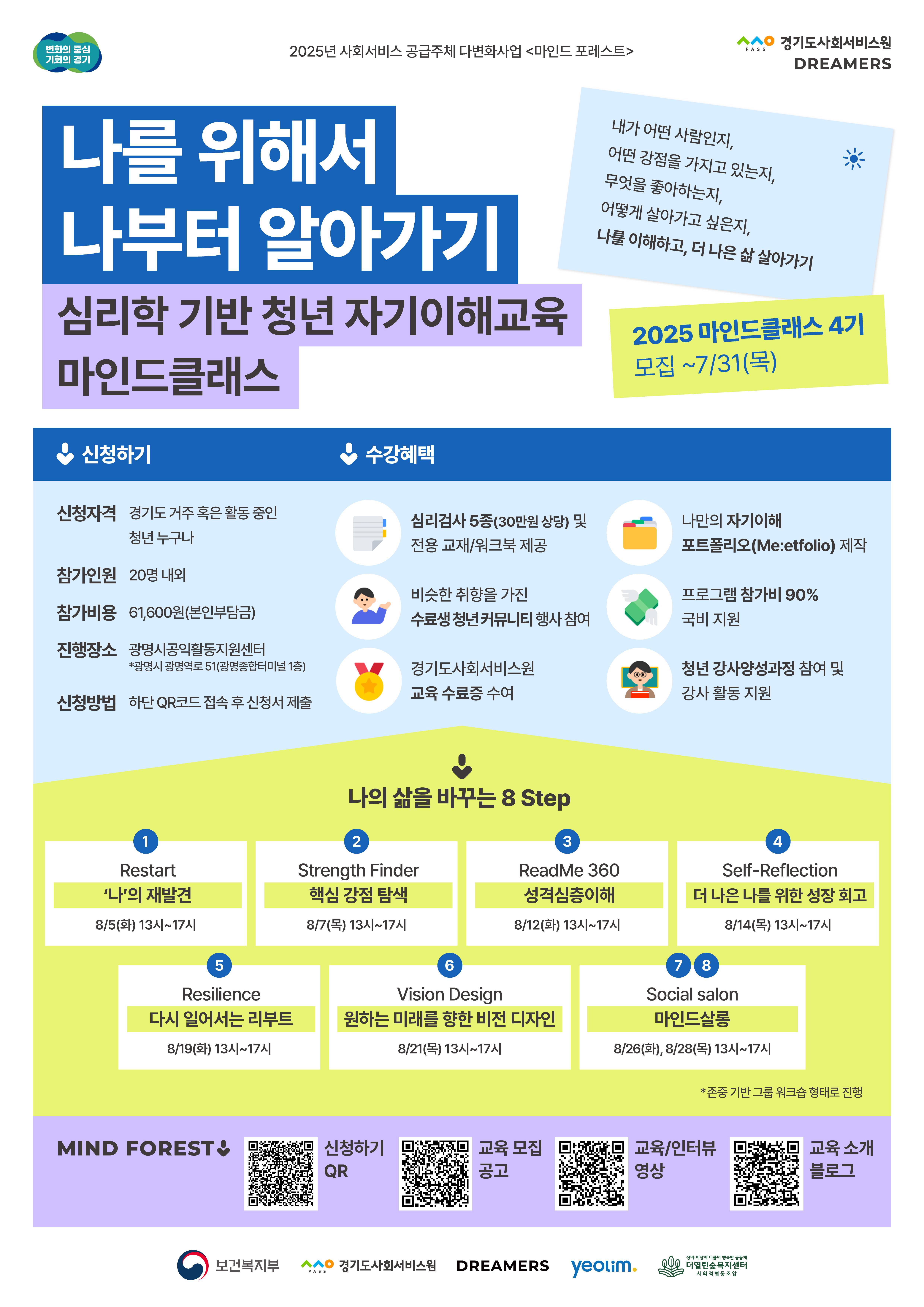 [보건복지부・경기도사회서비스원] 마인드 포레스트 2025-4기 모집(~7.31.)