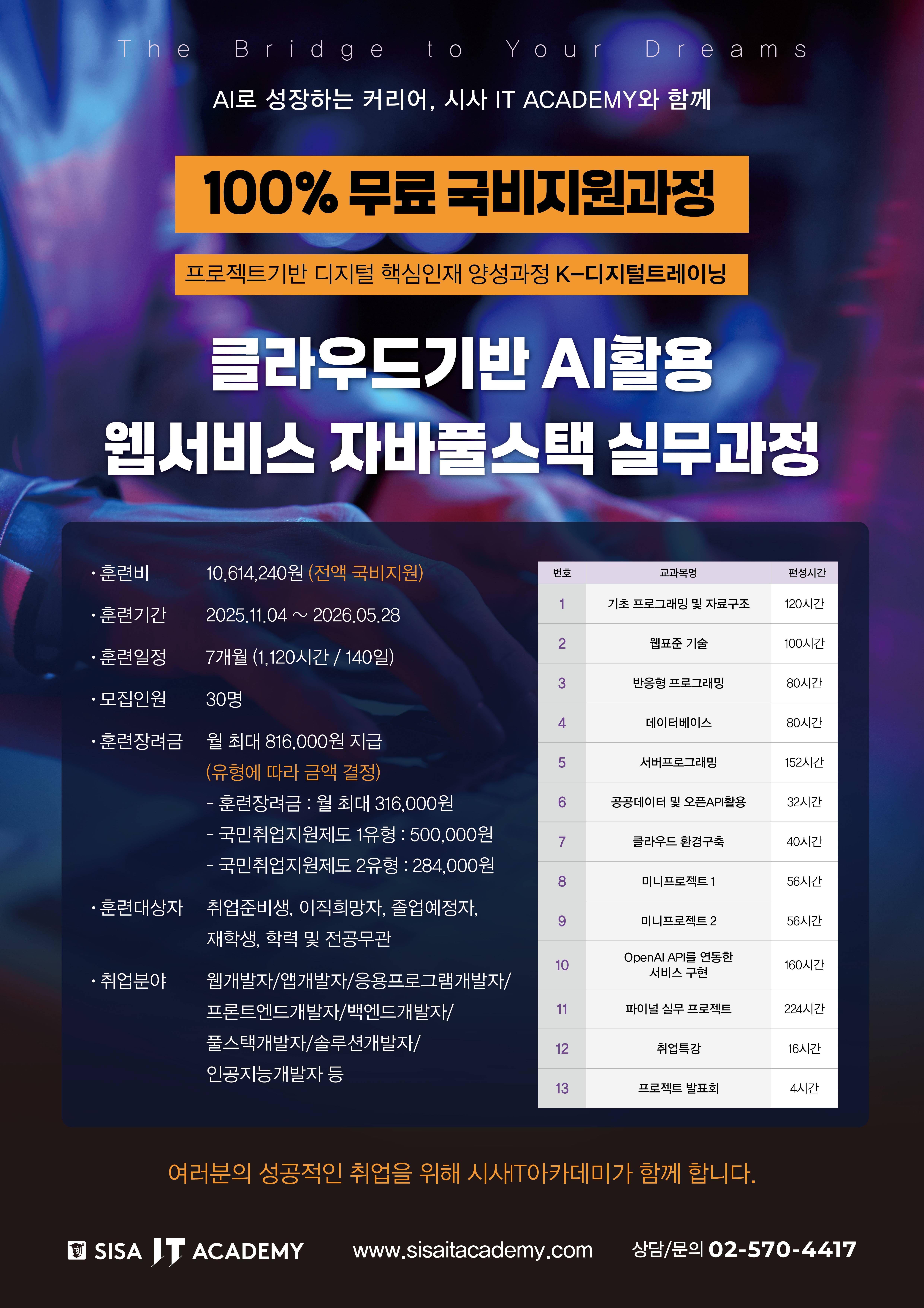 클라우드기반 AI활용 웹서비스 자바풀스택 실무과정