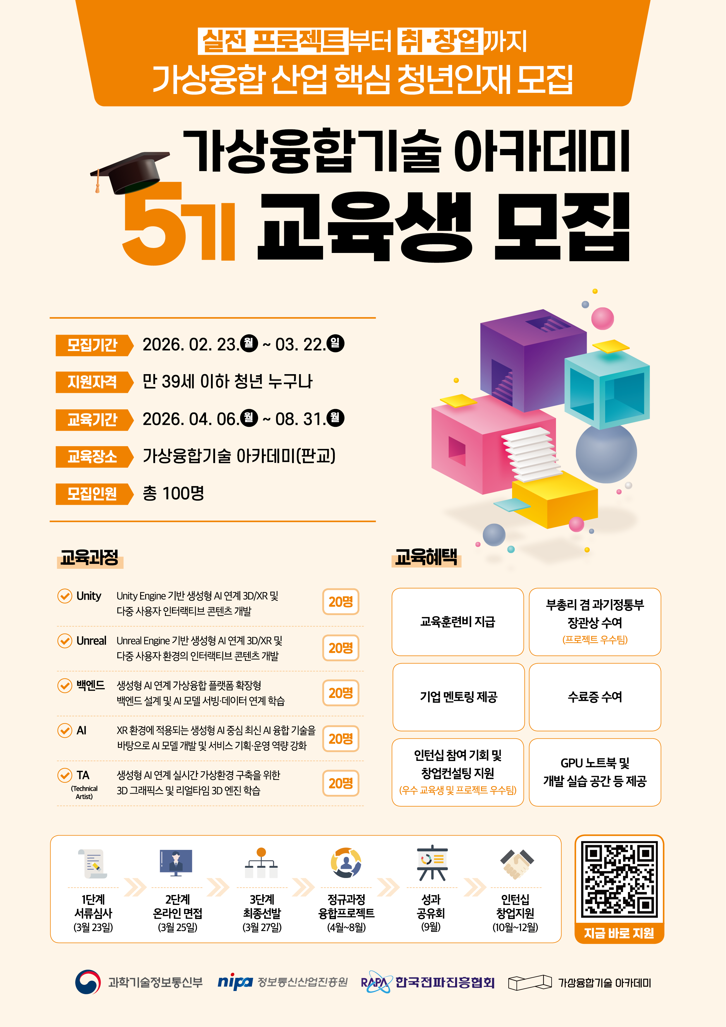 가상융합기술 아카데미 5기 교육생 모집