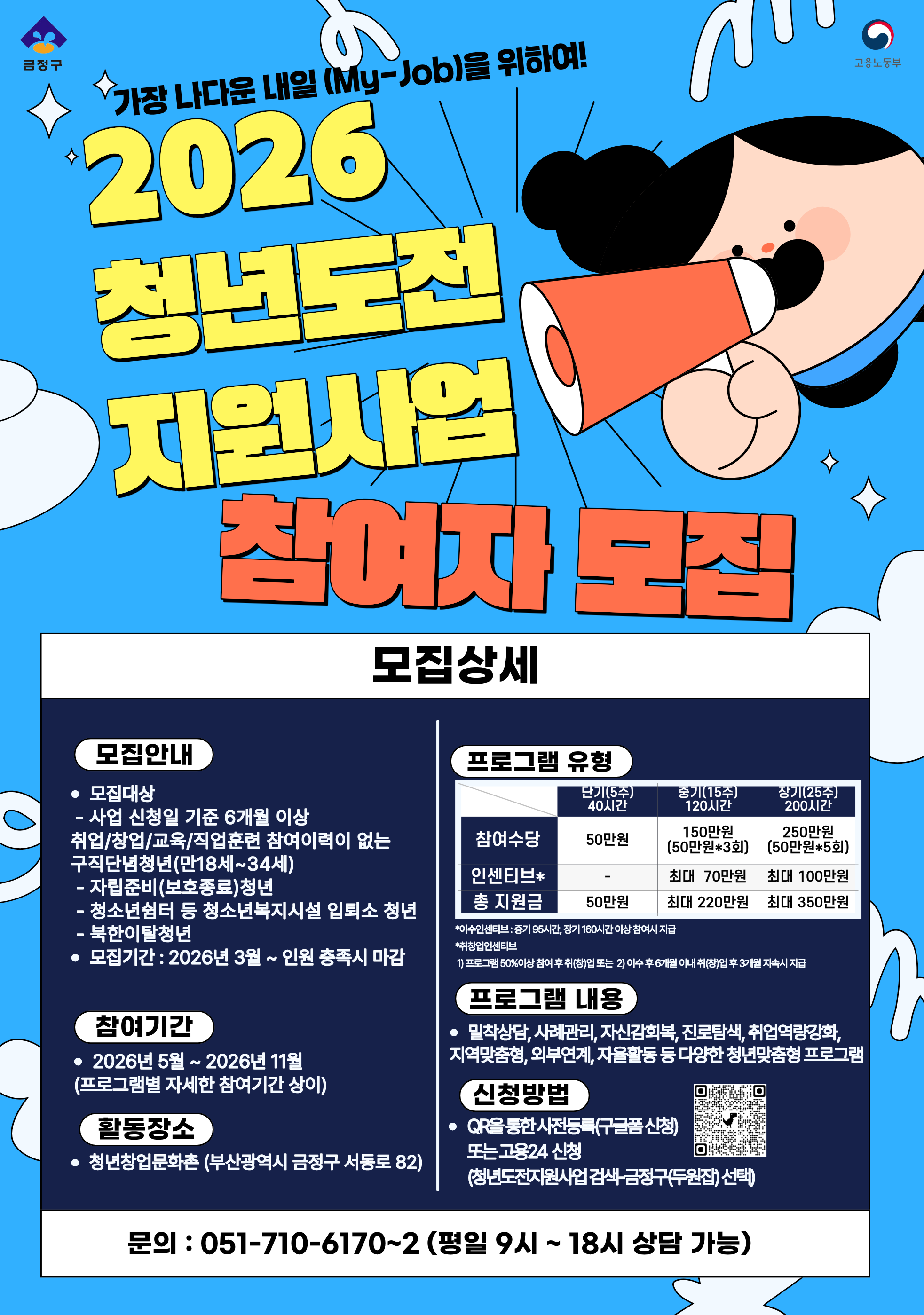2026년 금정구 청년도전지원사업 참여자 모집 안내
