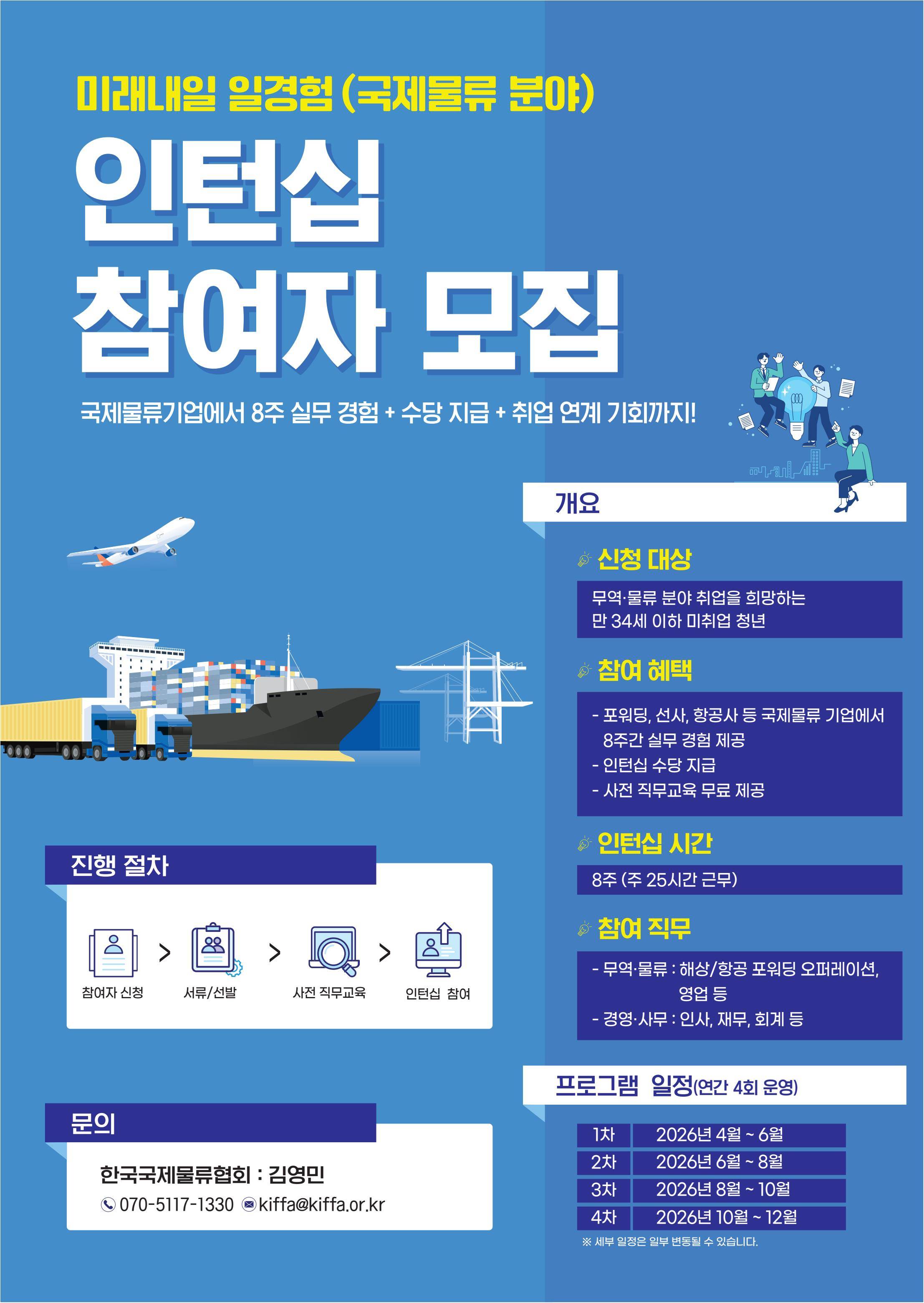 2026 미래내일일경험 프로그램 사전 신청 (무역물류 분야)