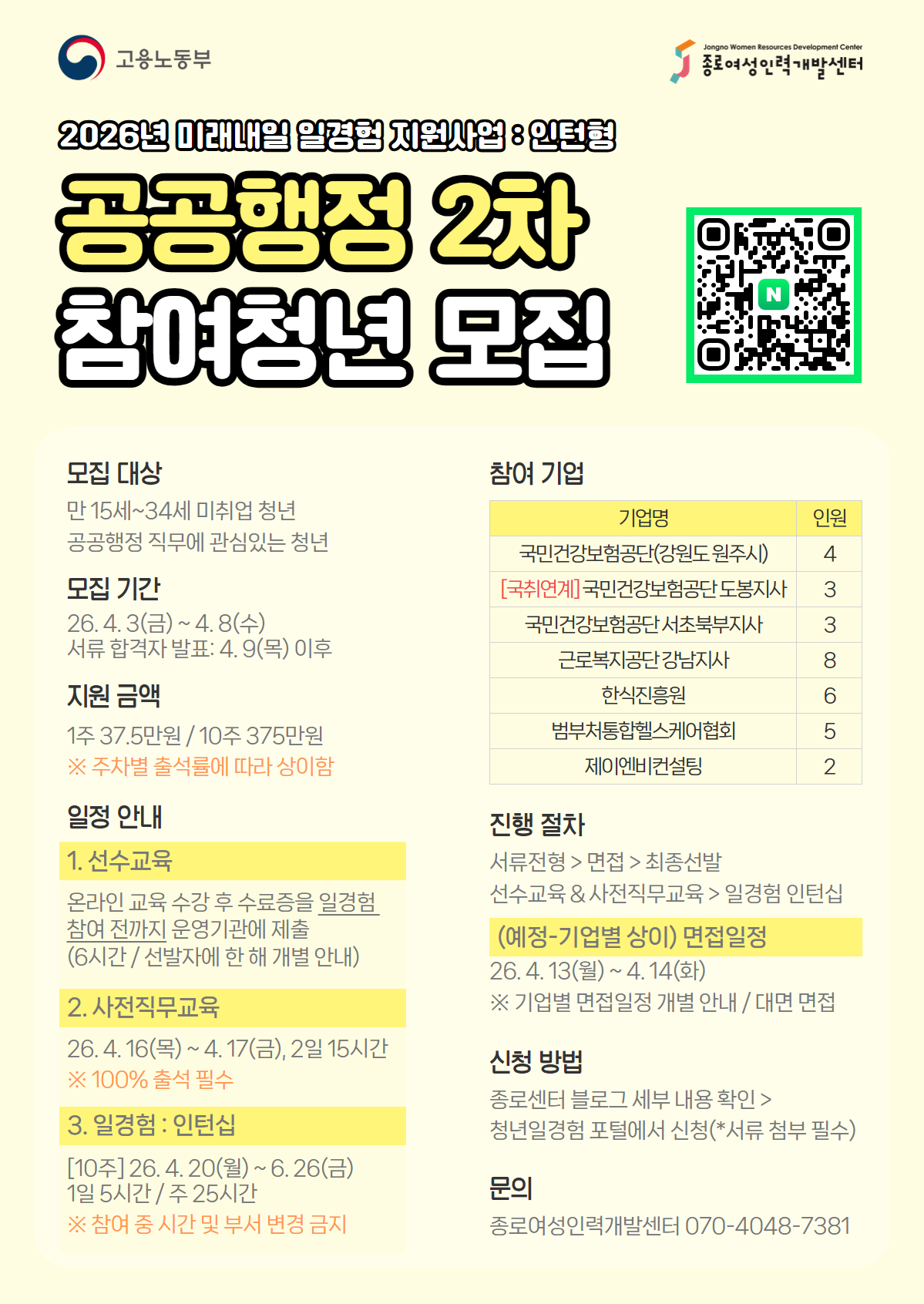 [2026 미래내일 일경험 인턴십] 공공행정 2차 참여자 모집