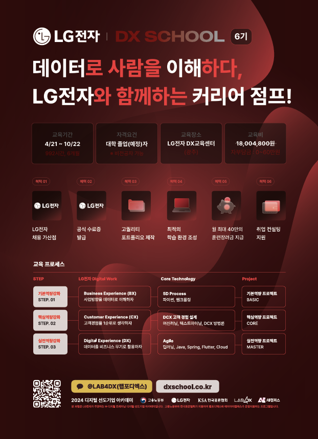 LG전자 DX SCHOOL 6기 개강