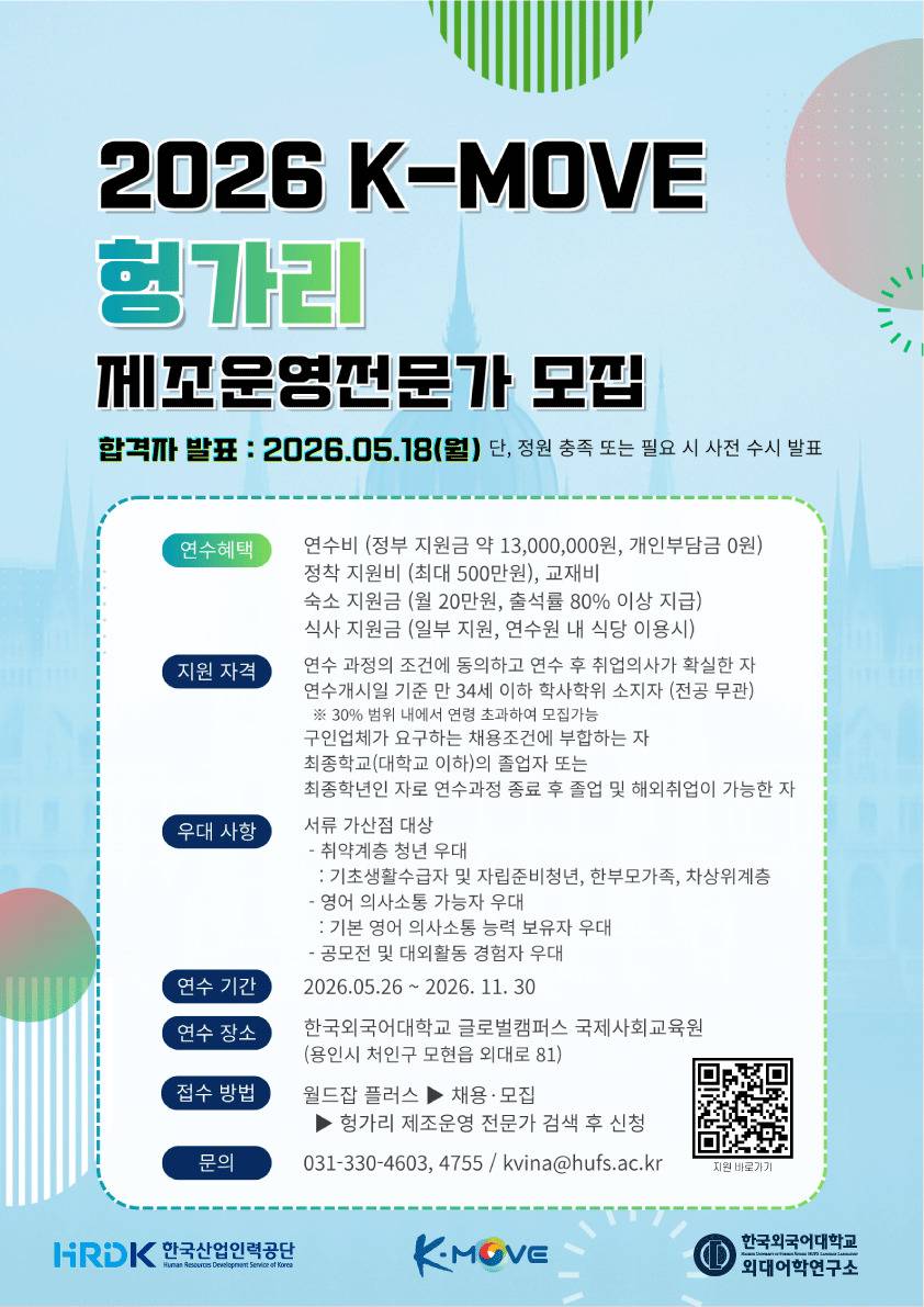 2026 K-Move 헝가리 제조운영전문가 양성과정