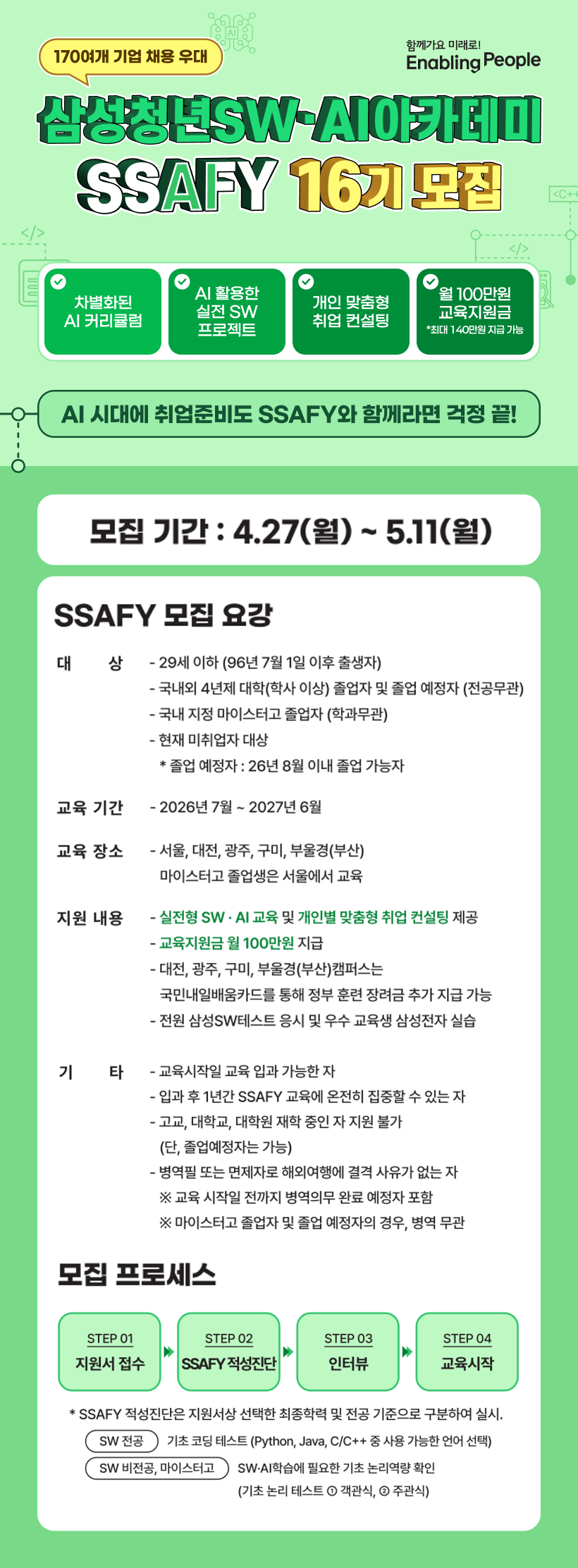 삼성청년SW·AI아카데미(SSAFY,싸피) 16기