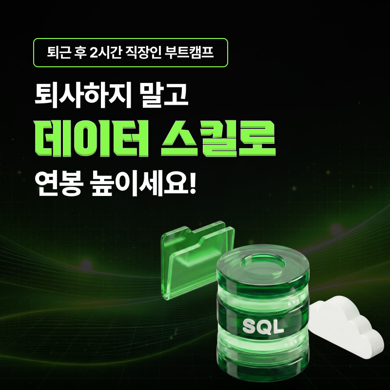 단 9주만에 데이터로 일하는 직장인 되기!ㅣAI/LLM 데이터 분석 (9주 과정)