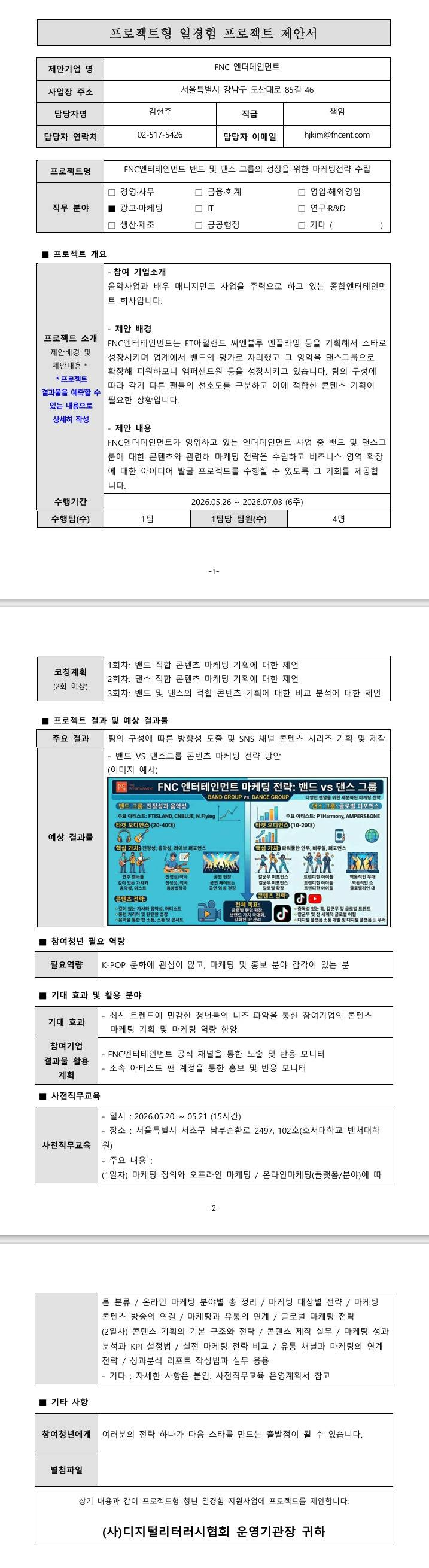 [FNC엔터테인먼트] FNC엔터테인먼트 밴드 및 댄스 그룹의 성장을 위한 마케팅전략 수립
