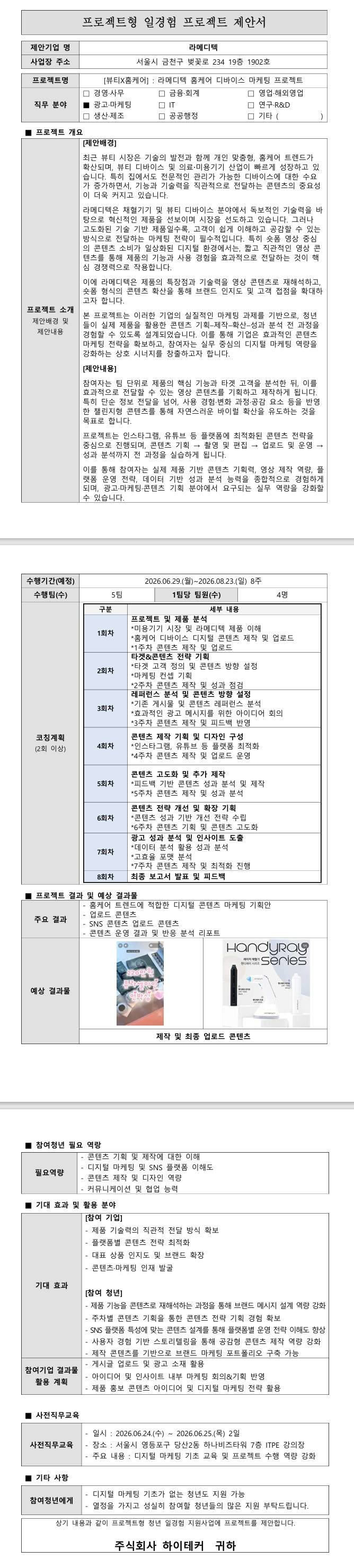 [라메디텍] [뷰티X홈케어] : 라메디텍 홈케어 디바이스 마케팅 프로젝트