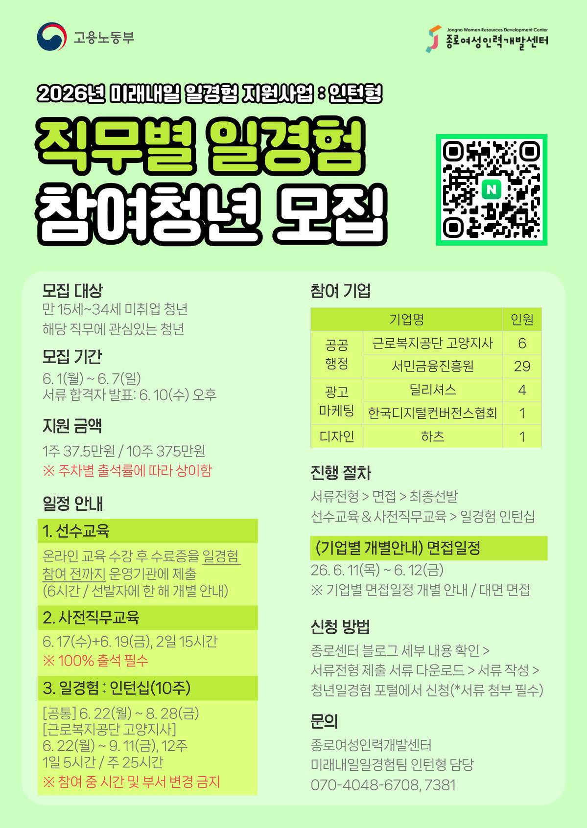 [2026 미래내일 일경험 지원사업] 인턴쉽 참여자 모집(공공기관·마케팅·디자인)