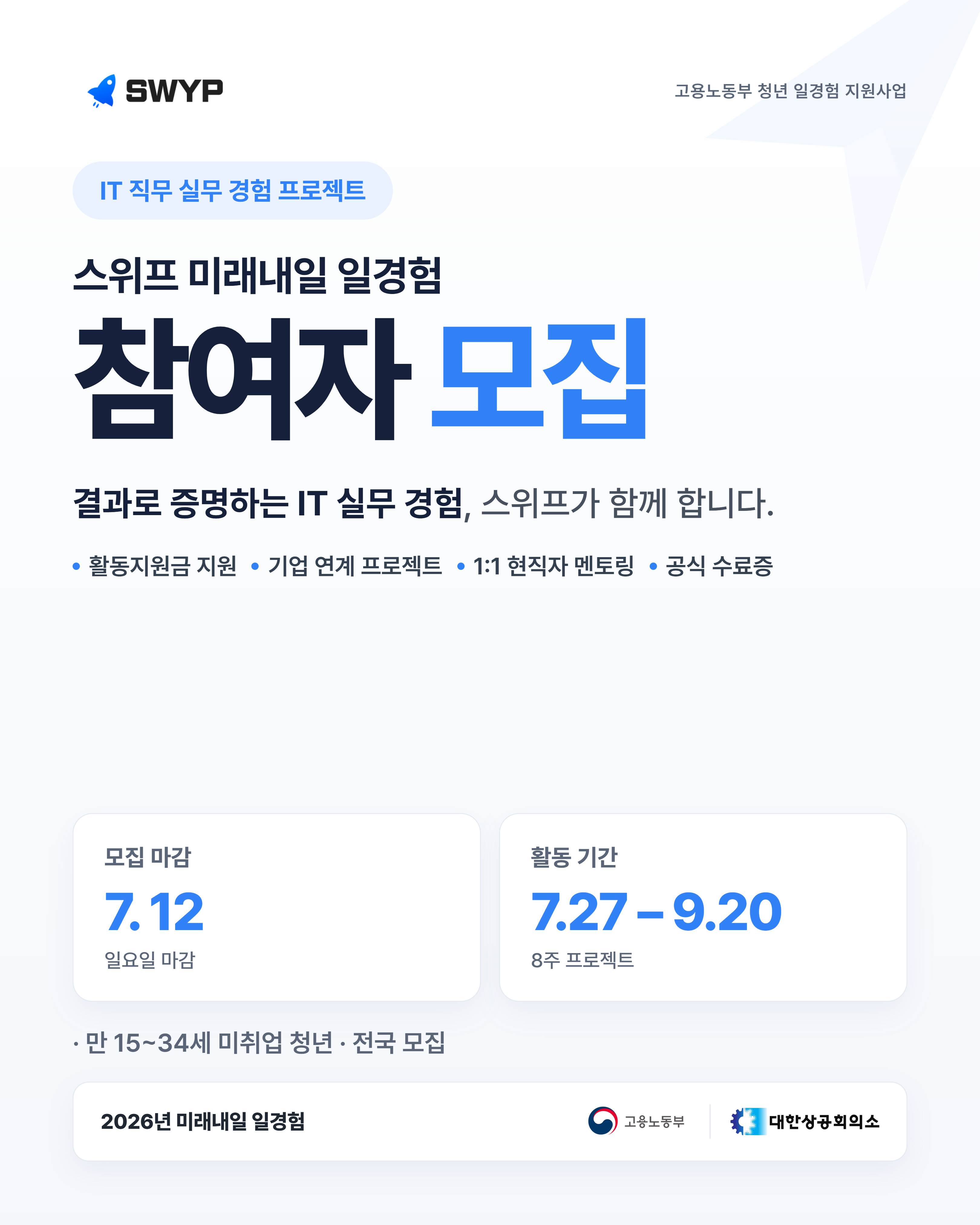 스펙은 쌓았는데 자소서에 쓸 '진짜 경험'이 없다면? [스위프 미래내일 일경험]