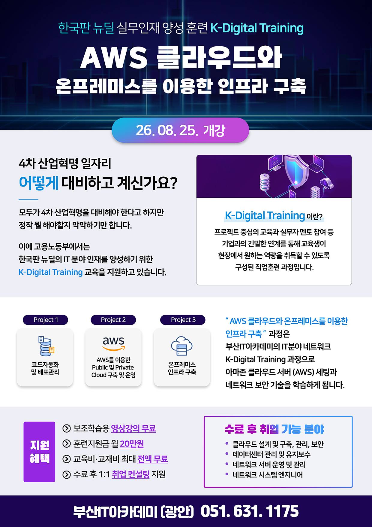 부산 국비지원 AWS 클라우드 네트워크 보안 엔지니어 전문가 양성 과정