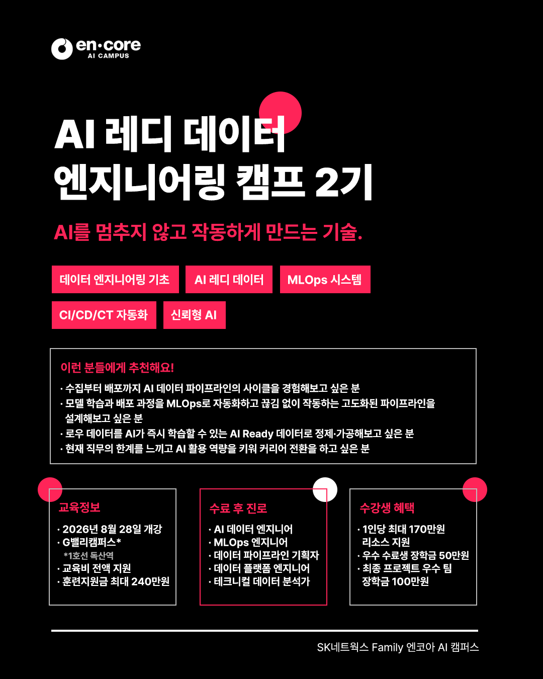 [SK네트웍스 FAMILY 엔코아 AI 캠퍼스] AI Ready 데이터 엔지니어링 캠프 2기