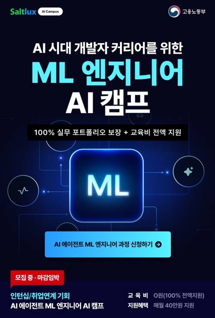 AI 시대 개발자 커리어를 위한 ML 엔지니어 AI 캠프