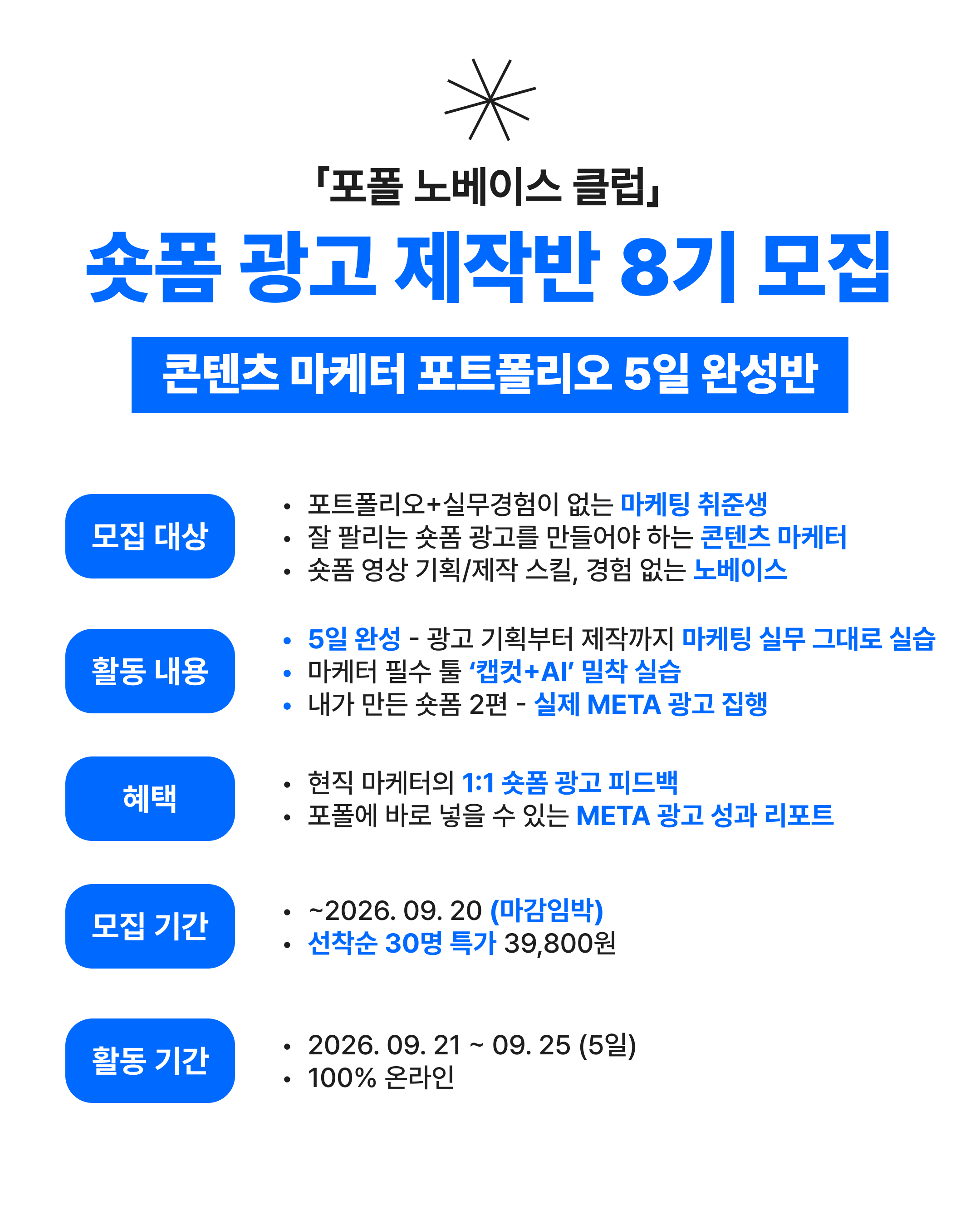 [그로스쿨] 콘텐츠 마케터 포트폴리오 5일 완성반 모집 (~9/20)