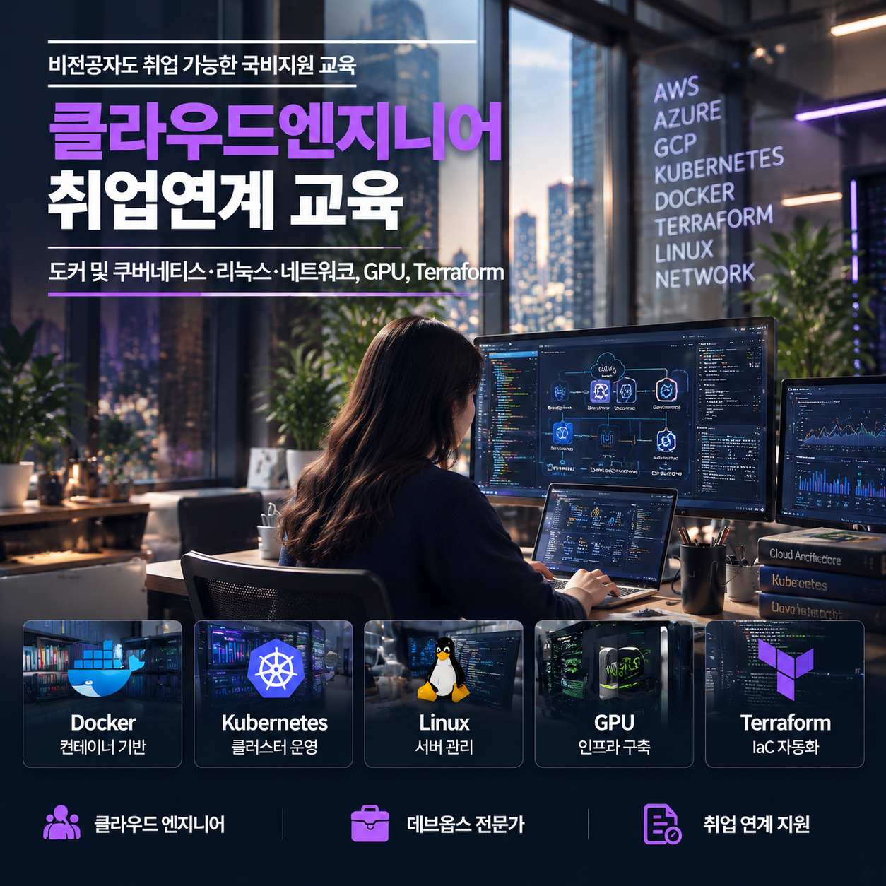서울클라우드학원 AWS GCP 부터 도커 쿠버네티스까지 배우고 취업연계 받기