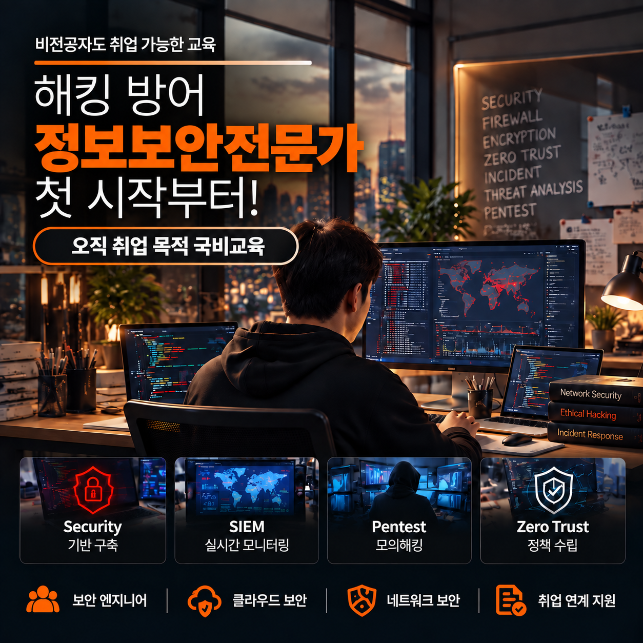 비전공자 정보보안 개발자 취업연계 국비지원IT교육