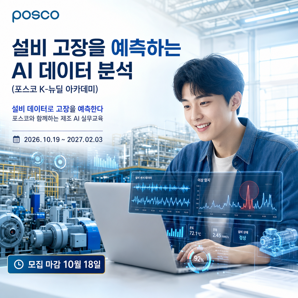 [포스코] 설비 고장을 예측하는 AI 데이터 분석 (포스코 K-뉴딜 아카데미)