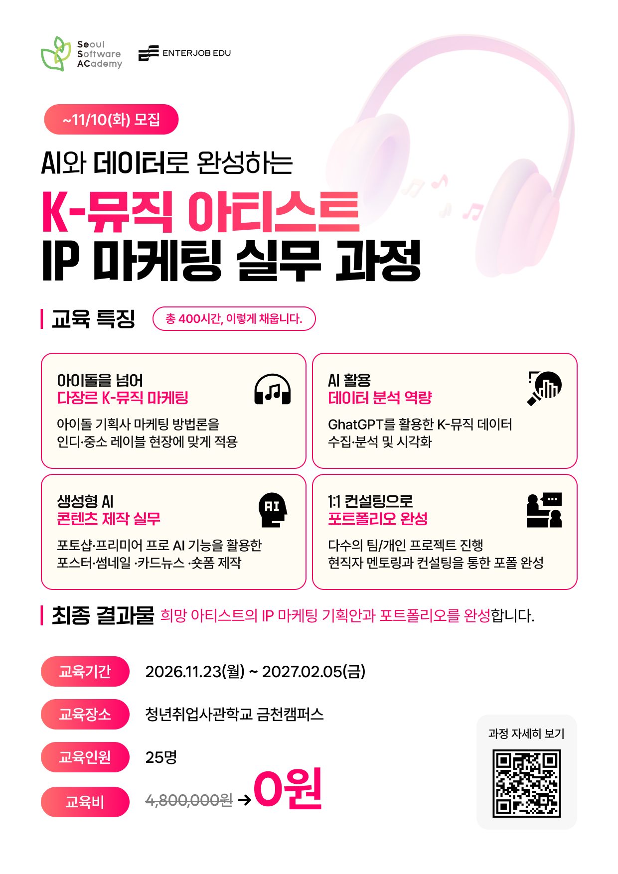 AI와 데이터로 완성하는 K-뮤직 아티스트 IP 마케팅 실무 과정