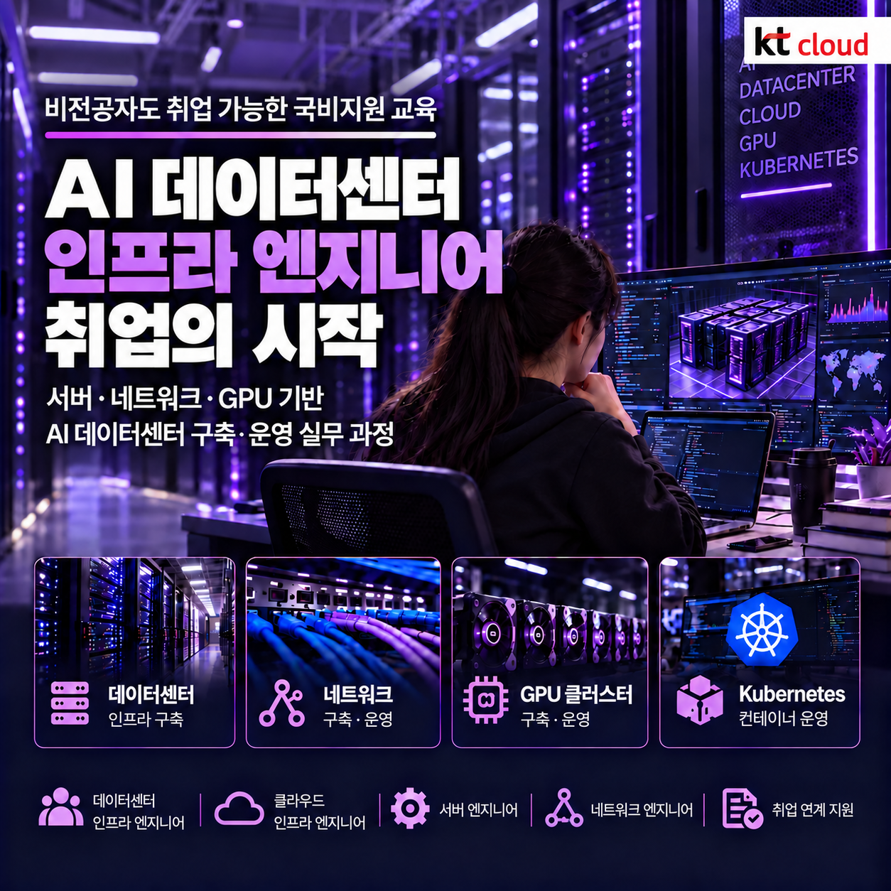 [강남역교육]- 데이터센터 엔지니어, 비전공자도 취업까지 준비 가능한 [KT클라우드부트캠프]