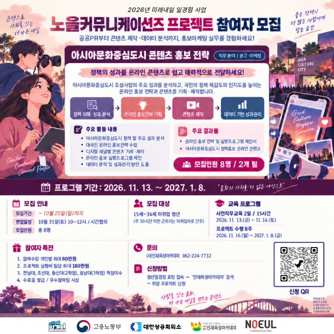 2026년 프로젝트형 일경험_노을(아시아문화전당)