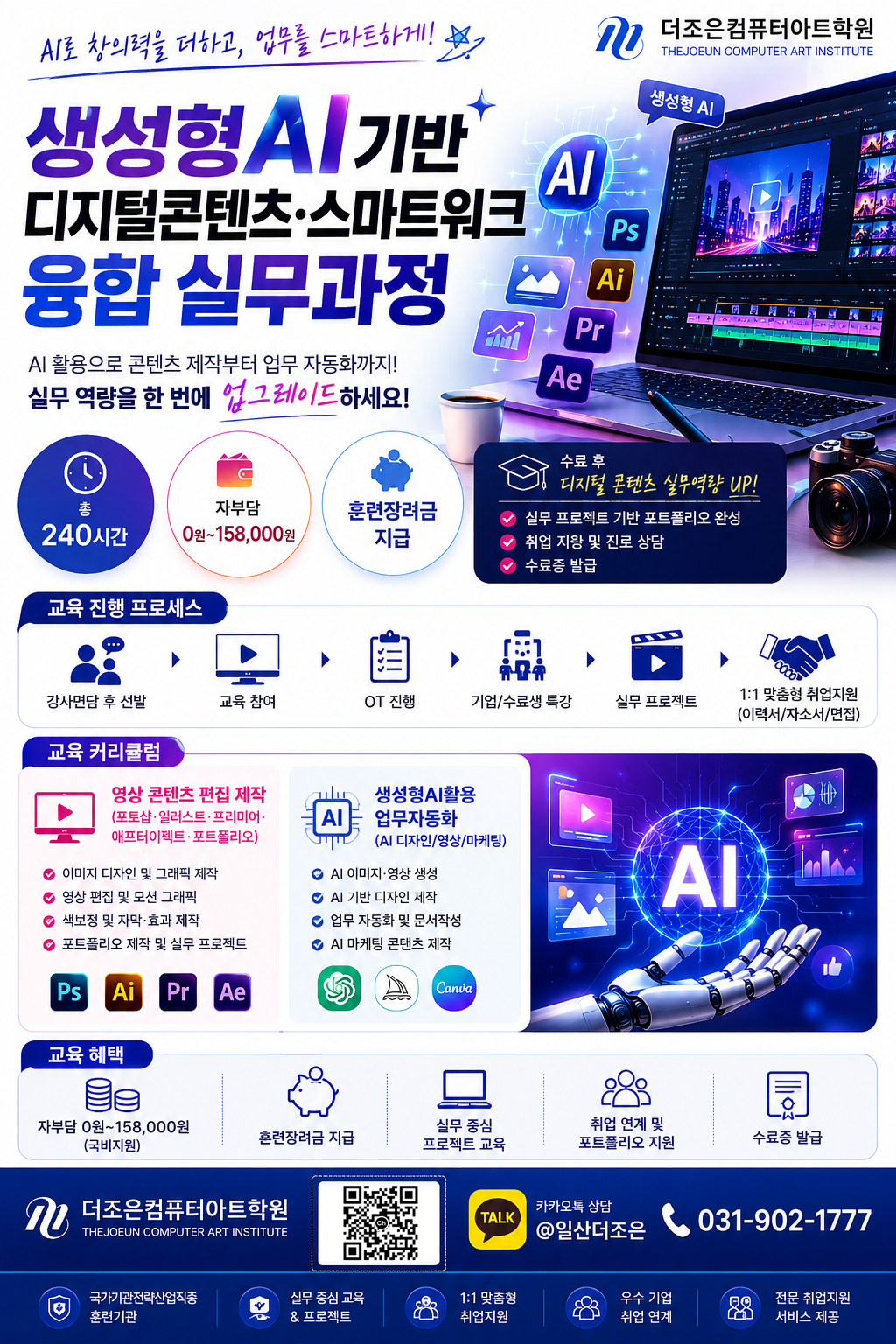생성형 AI 기반 디지털콘텐츠·스마트워크 융합 실무과정