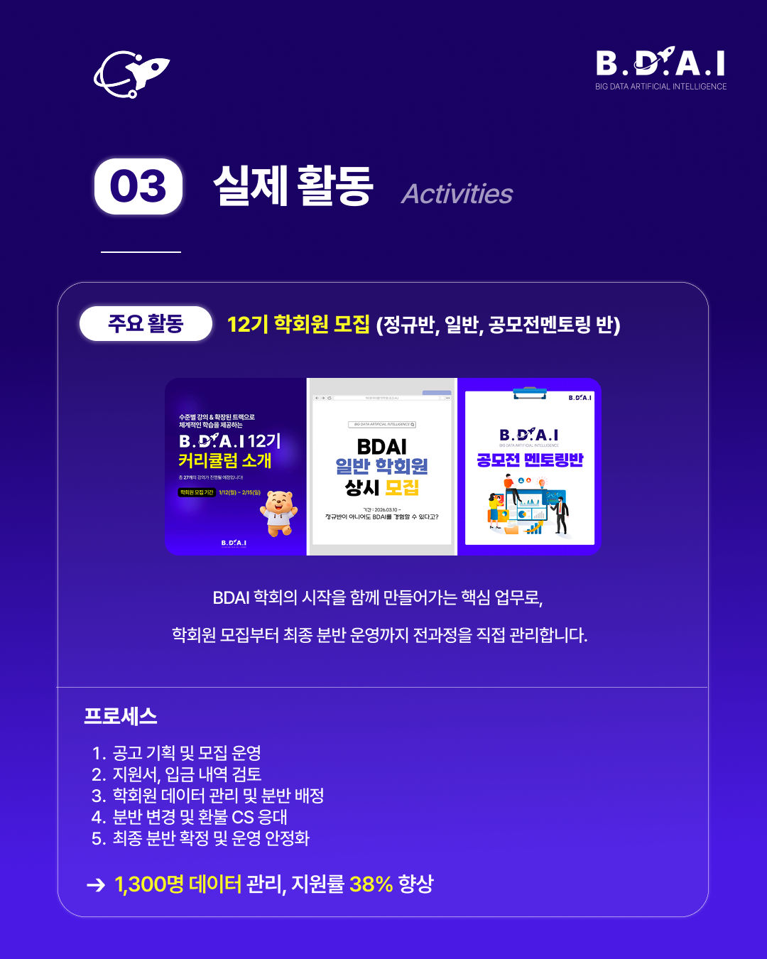[!! 단 3일 연장 !!]  CX·CS, 운영기획, HR, 데이터분석 실무 경험까지 모두 쌓고 싶다면? BDAI 9기 운영관리팀