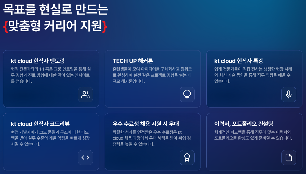 KT클라우드 부트캠프 [클라우드 인프라/풀스택 개발] 국비지원 '온라인 교육'