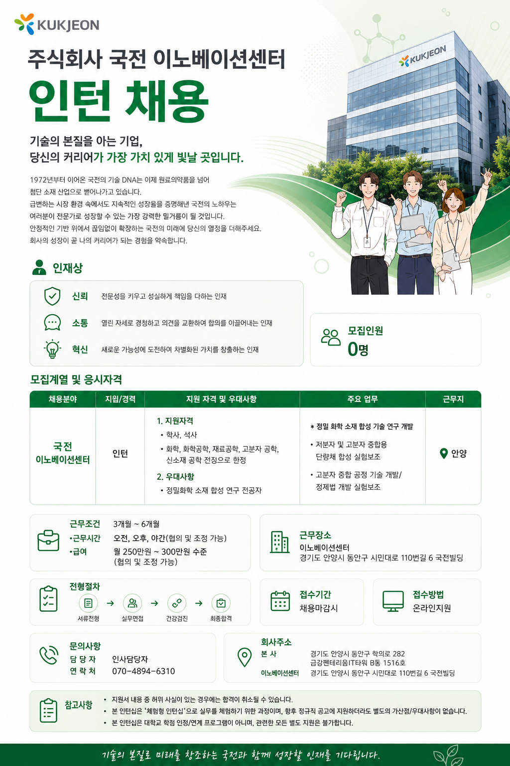 주식회사 국전 이노베이션센터 인턴 채용
