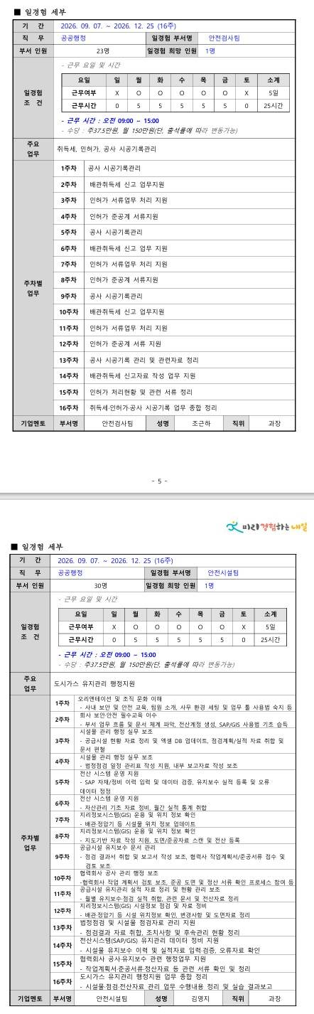 [해양에너지] 청년일경험지원사업 프로그램 인턴형 13기