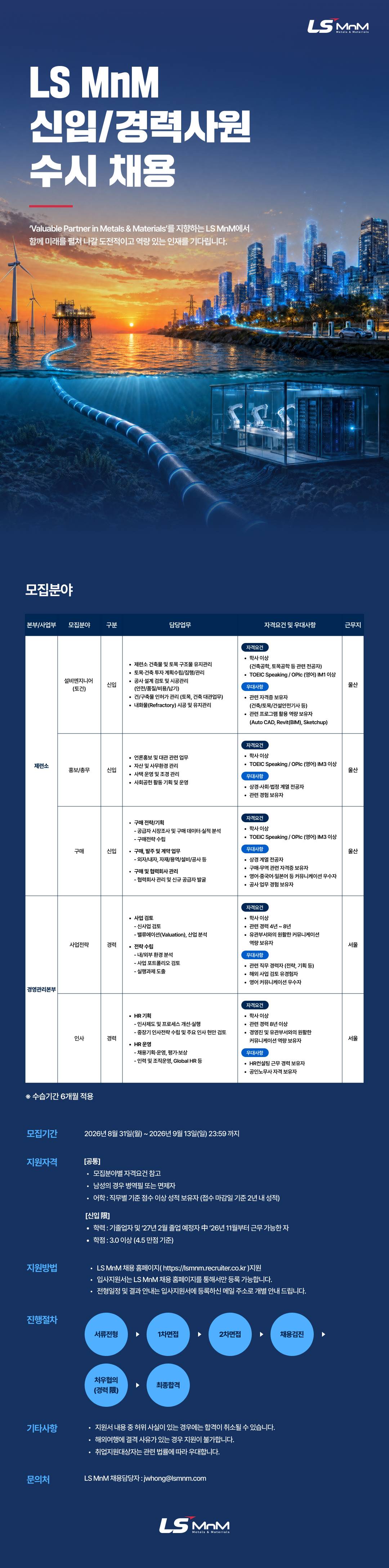 [LS MnM] 신입/경력사원 수시채용