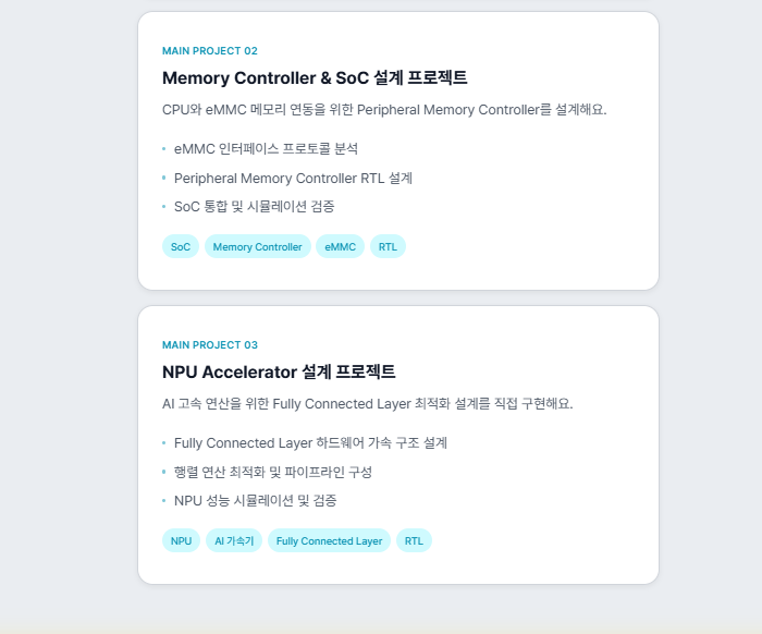 ■서류 합격률 높이는 실전 포트폴리오 완성 (기숙사+식사제공!) 온디바이스 AI 반도체설계