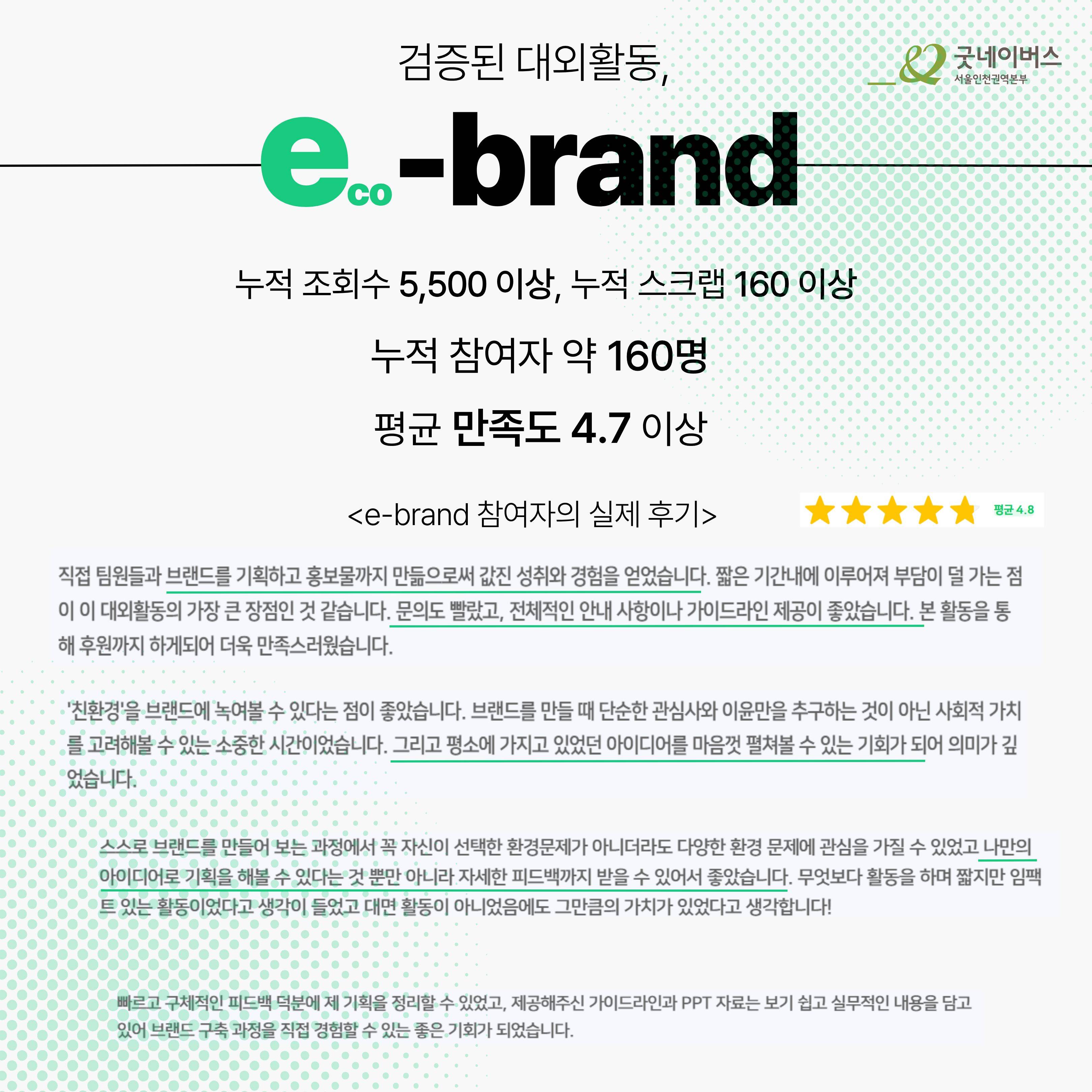 [굿네이버스] ★유일무이 브랜드 구축 대외활동★, e-brand 5기 모집 (브랜딩/환경/마케팅)