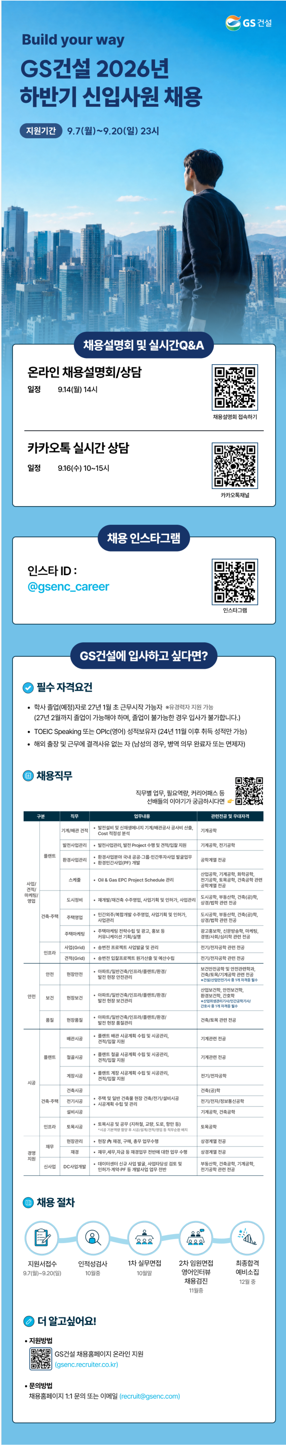 [GS건설] 2026년 하반기 신입사원 채용