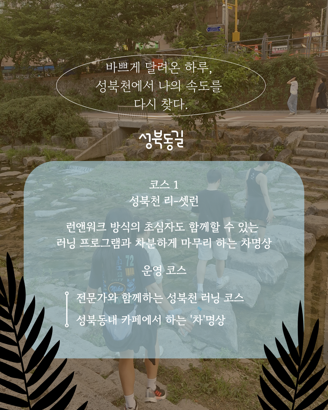 성북동길 로컬 체험 투어 프로그램 [성북천 리-셋런 & 차(tea) 명상]