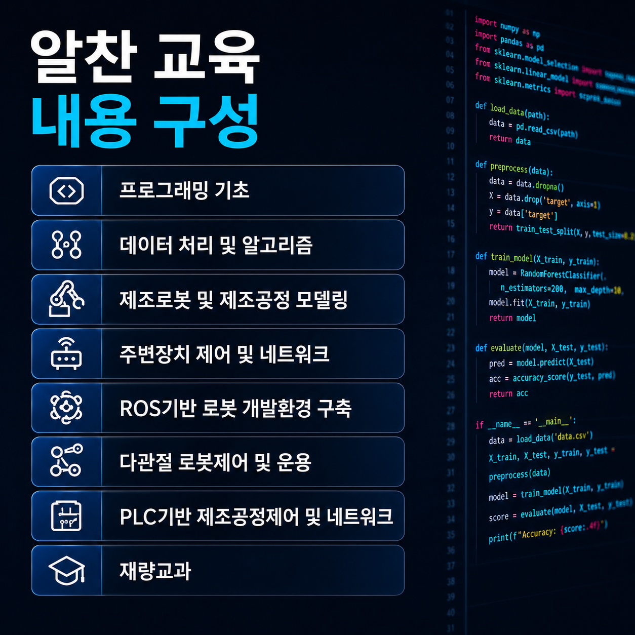 공정자동화를 위한 제조로봇 엔지니어