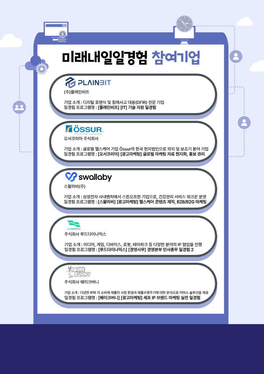 [미래내일] 청년 일경험 대인원 모집