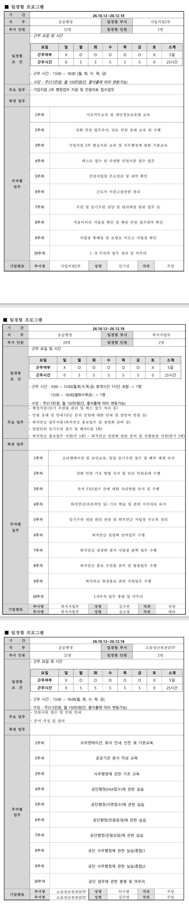 [근로복지공단] (경인지역본부) 휴먼잡트러스트 공공행정 12기