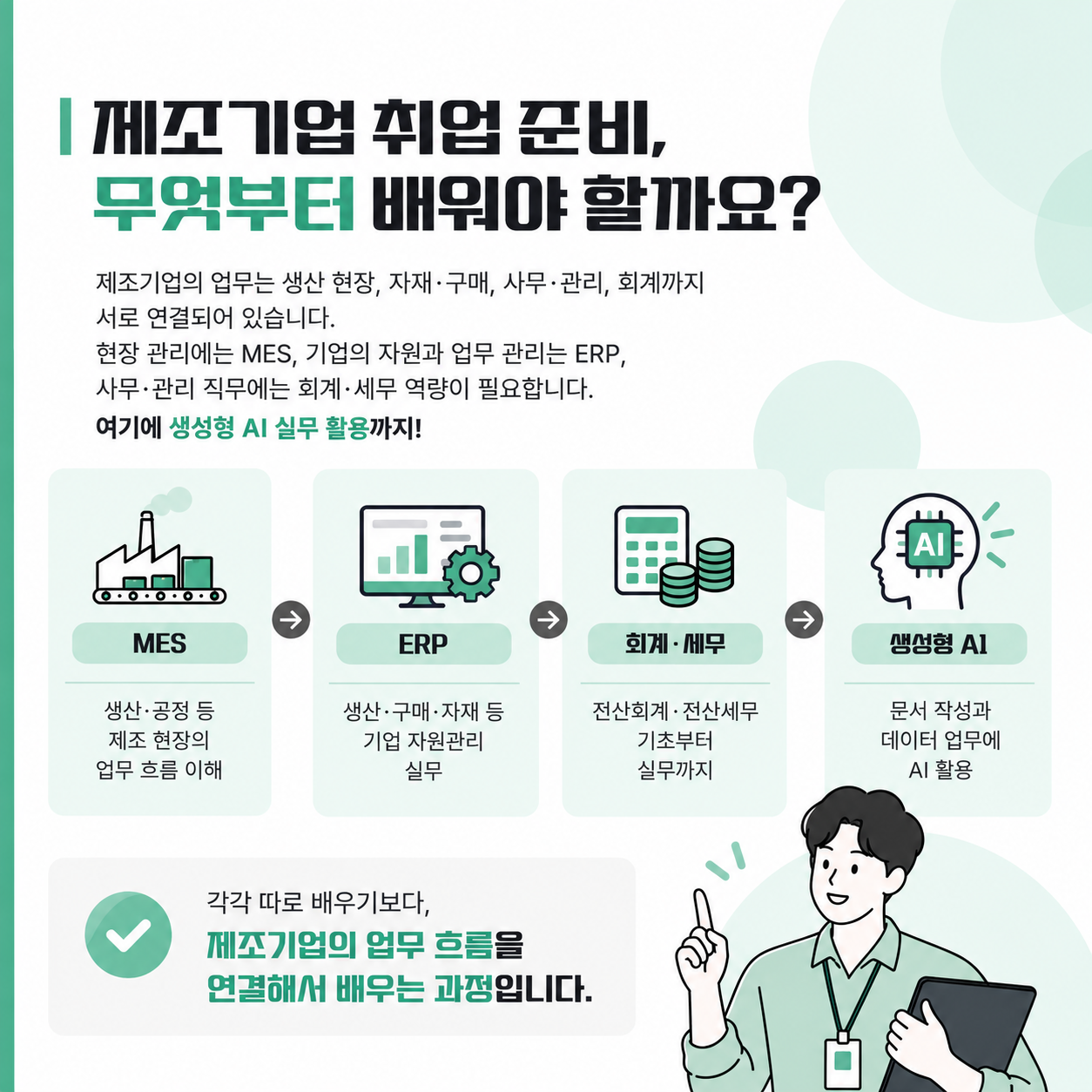 제조기업 부산 취업 준비, AI부터 ERP·회계까지 한 번에