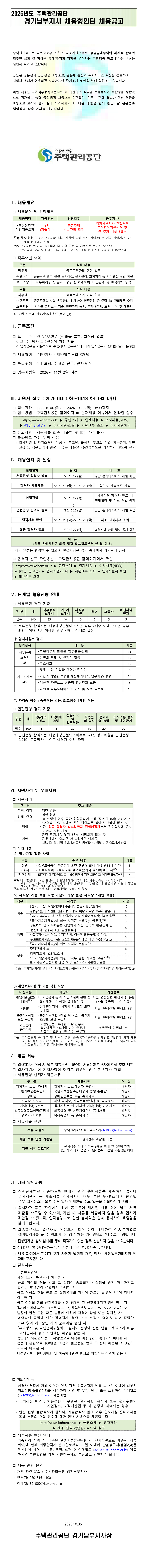 [주택관리공단] (긴급) 경기남부지사 채용형인턴(기술직) 채용