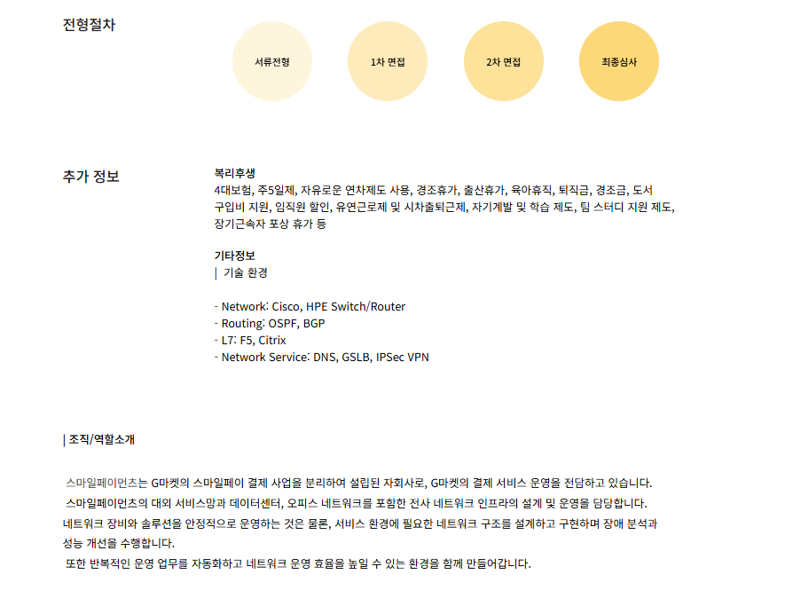 [지마켓] 네트워크 운영 담당자(계약직)