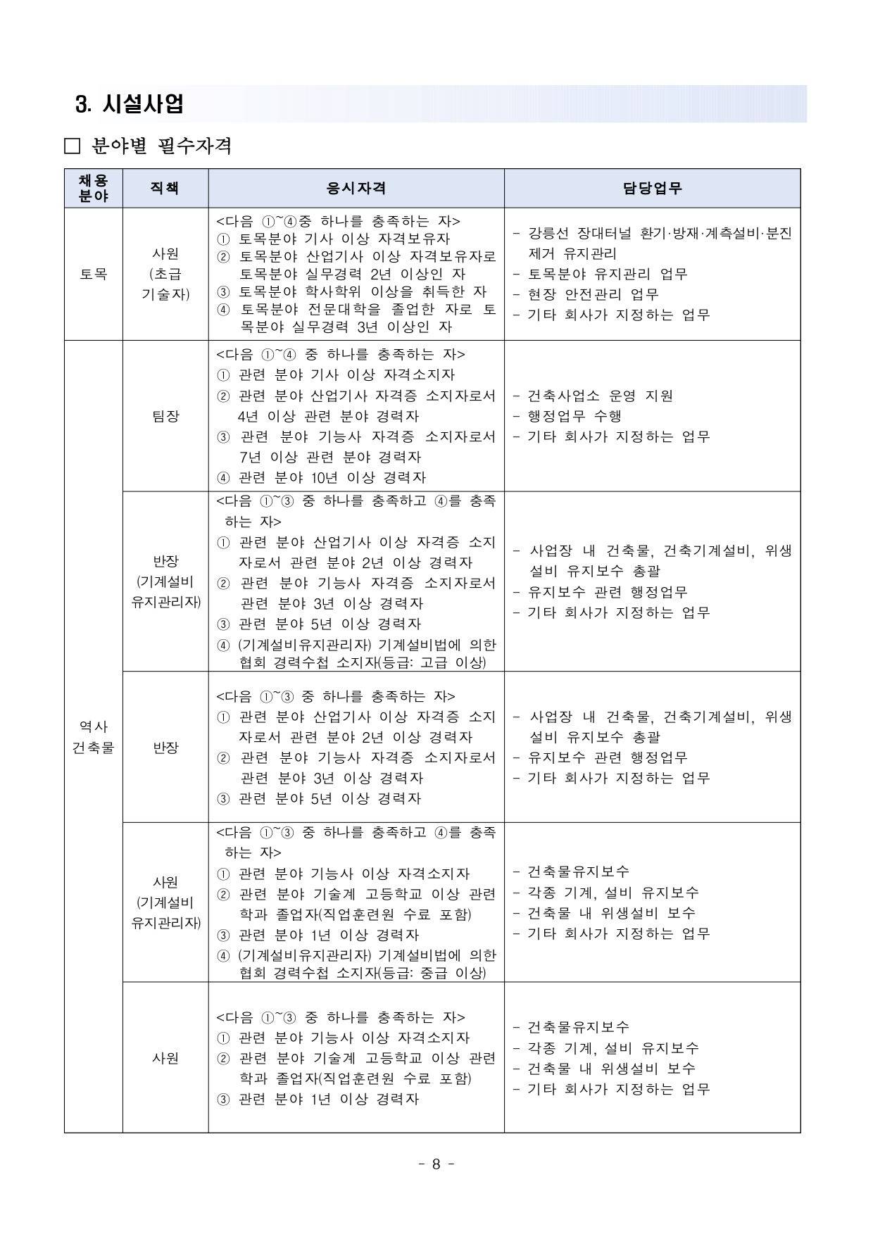 [코레일테크(주)] 2027년 제1차 공무직사원 채용(~10/29)