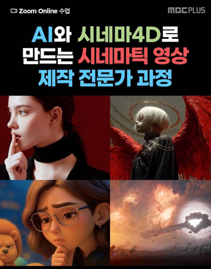[MBC플러스] AI & 시네마4D로 만드는 시네마틱 영상제작 과정 교육생 모집