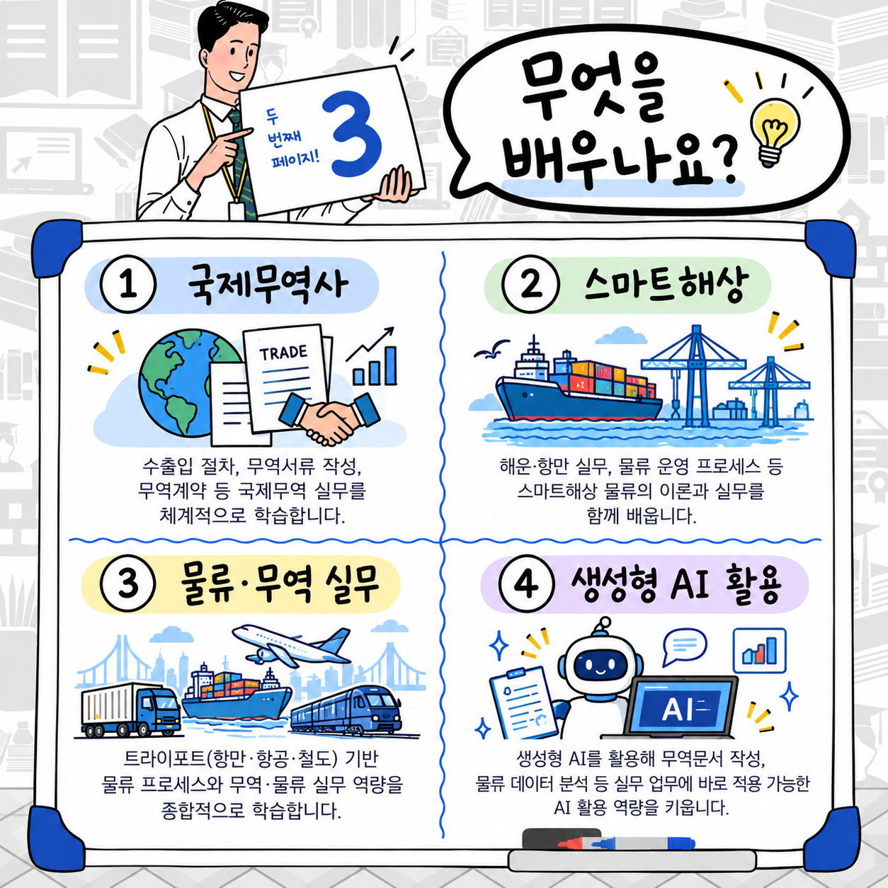 [부산 물류·무역 취업] AI 기반 트라이포트 실무 교육생 모집
