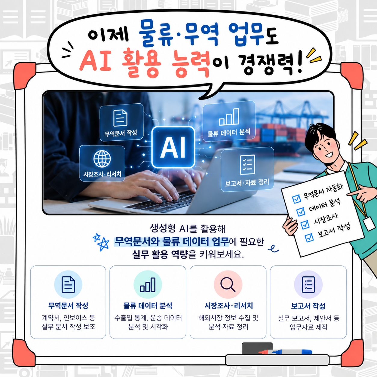 [부산 물류·무역 취업] AI 기반 트라이포트 실무 교육생 모집