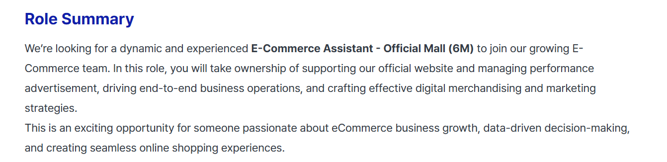 [데카트론코리아] E-commerce Assistant - Official Mall (6M)